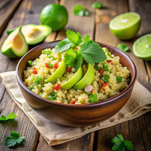 Ensalada de Aguacate y Quinua con Toque de Lima